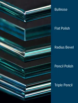 edgework_samples A stack of glass for different types of polish.
